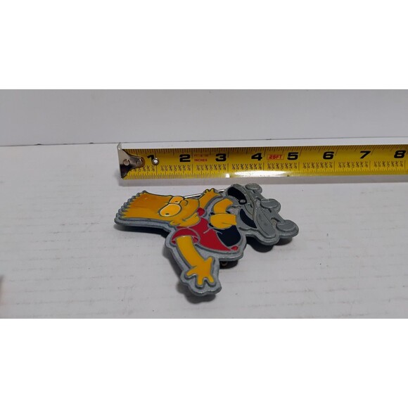 VTG 90’S AUTHENTIC PRODUCT MADE IN USA BART SIMPSON METAL ENAMELED BELT BUCKLE - Picture 5 of 5